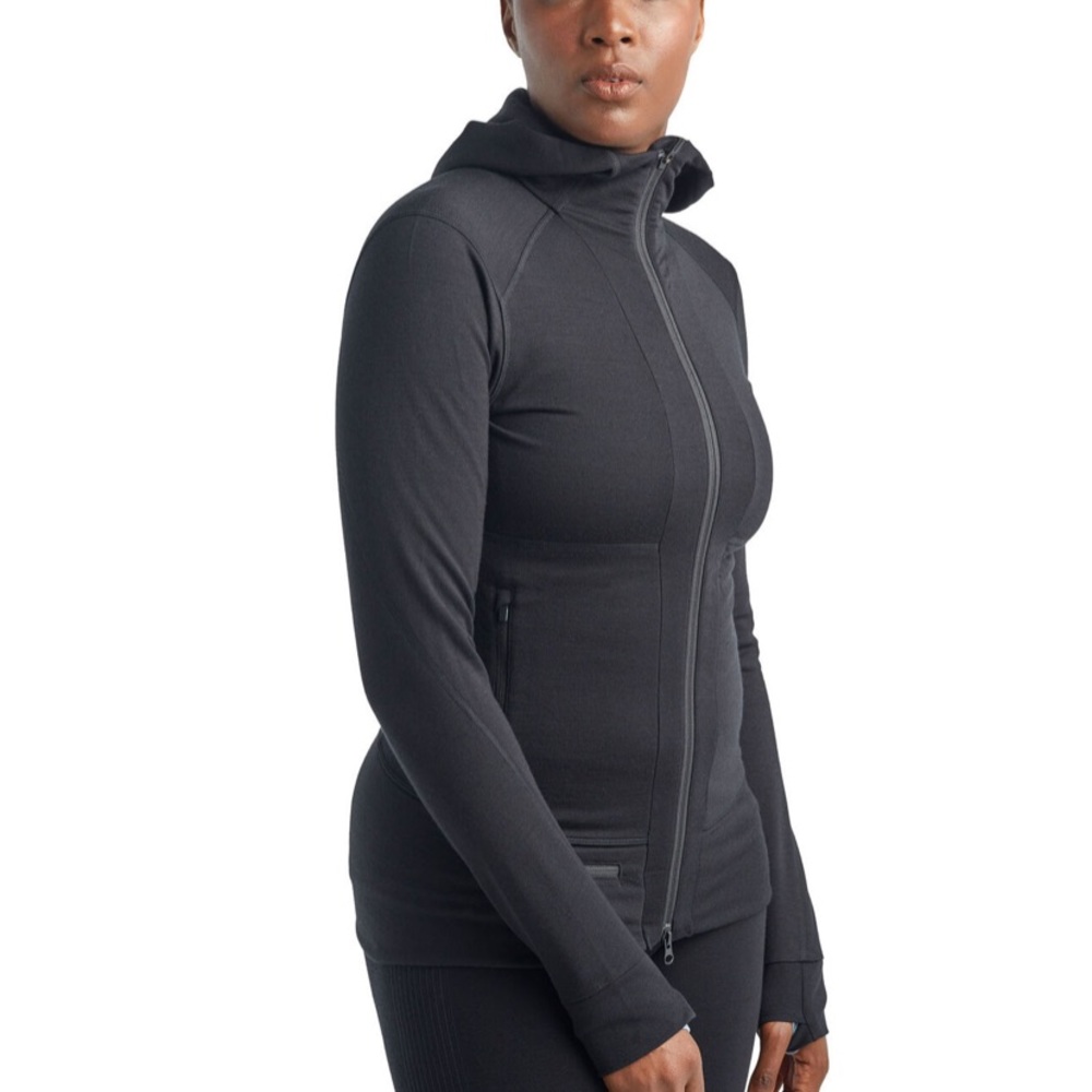 Icebreaker Merino Quantum II Long Sleeve Zip Hood Jacket Size Small